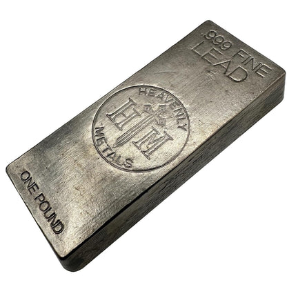 1 lb .999 Lead Hand-Poured Bullion Bar