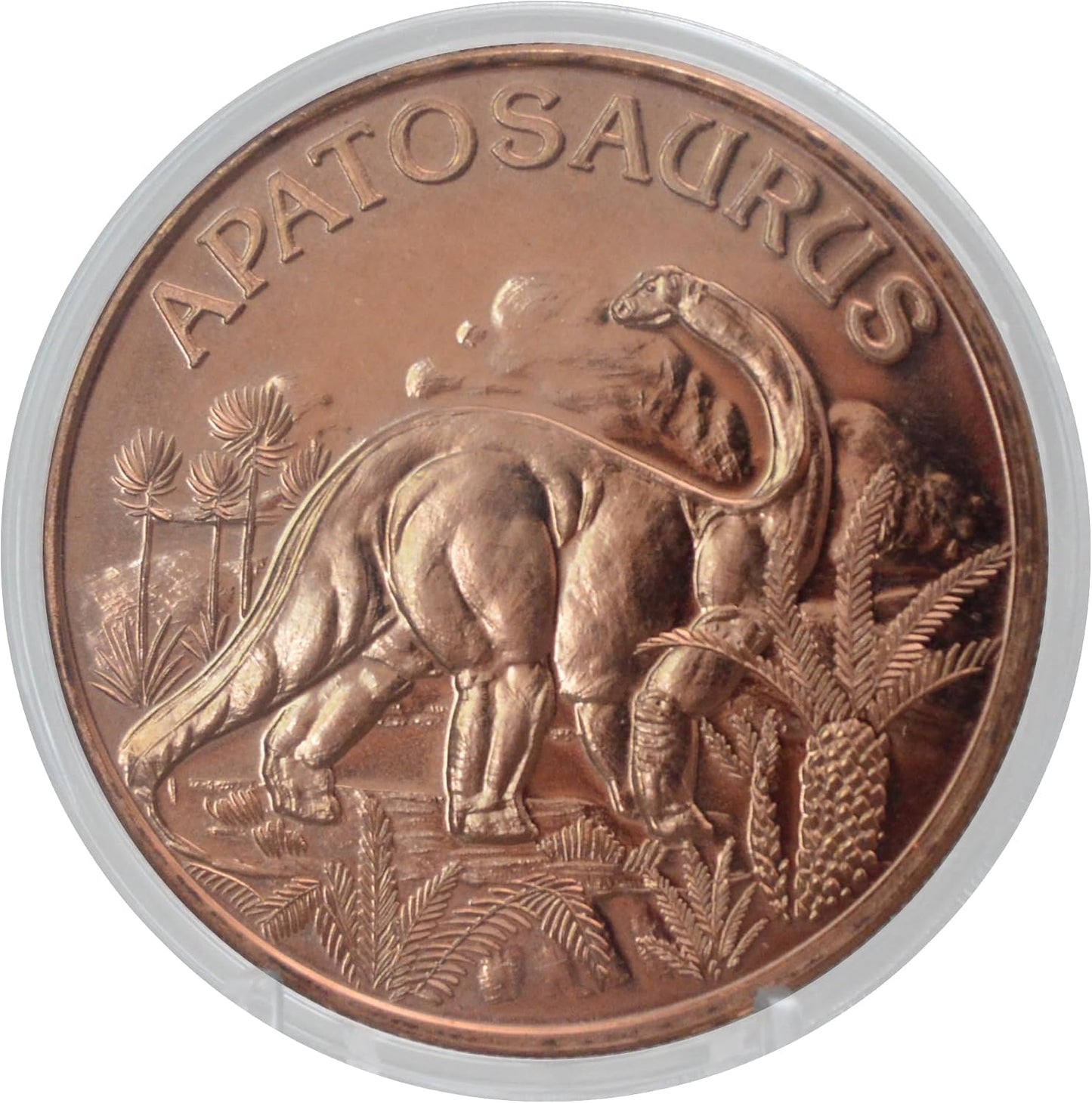 1 oz Apatosaurus Copper Round & Capsule