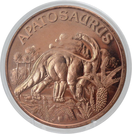 1 oz Apatosaurus Copper Round & Capsule
