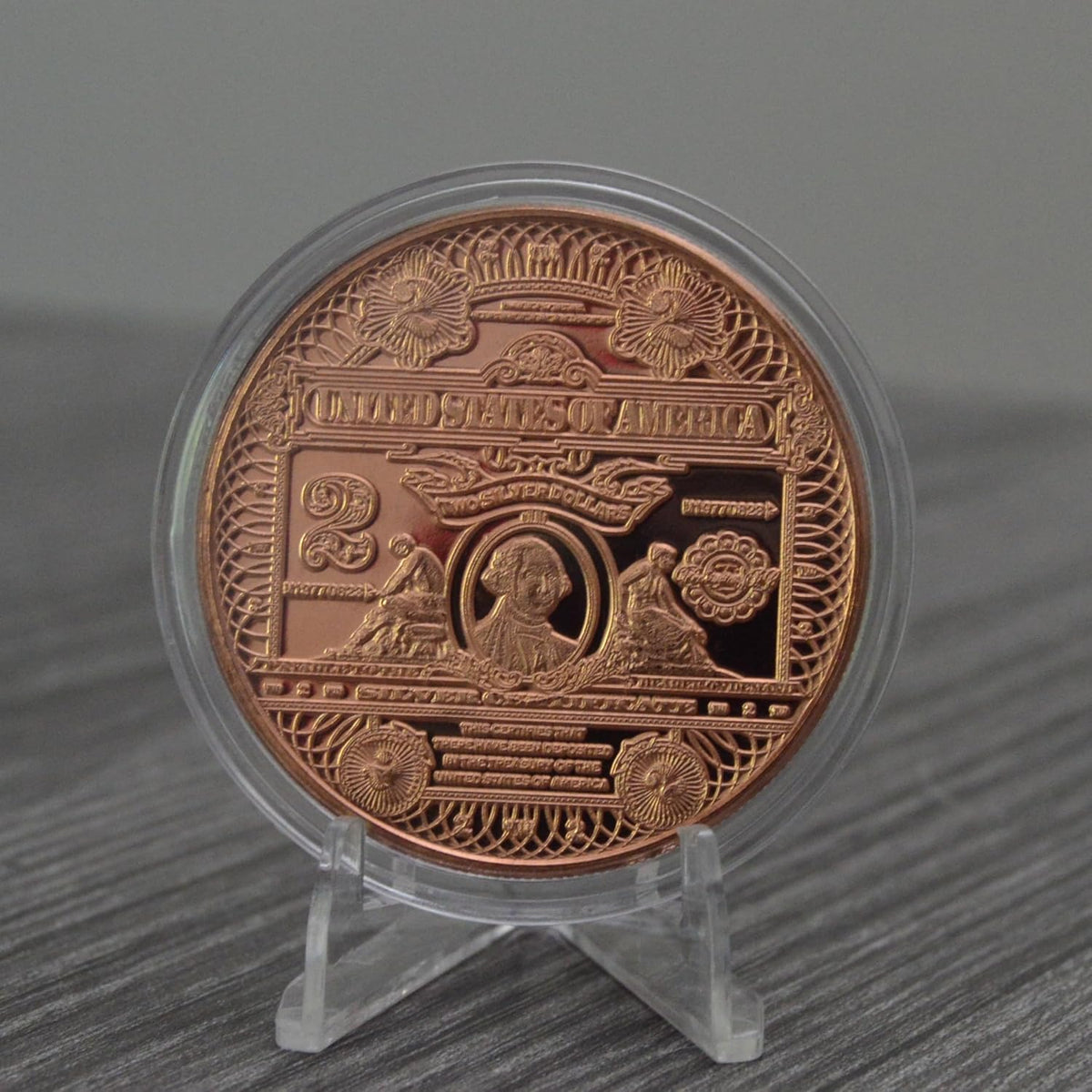 1 oz $2 Bill Copper Round & Capsule