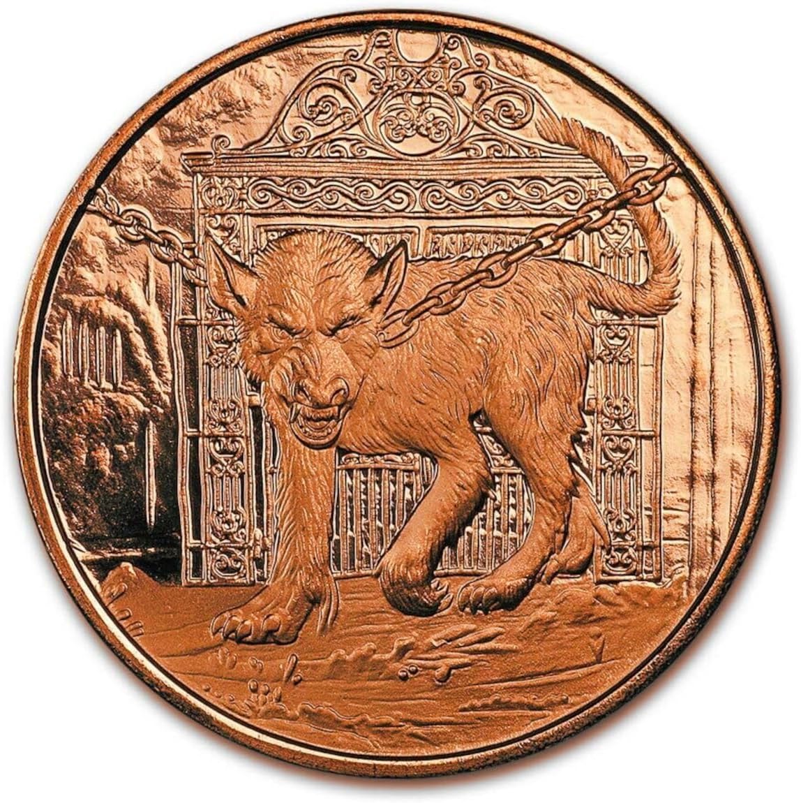 1 oz Hellhound Copper Round & Capsule