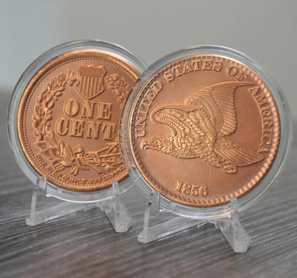 1 oz 1856 Flying Eagle Copper Round & Capsule