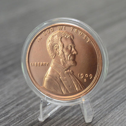 1 oz 1909 S VDB Wheat Cent Copper Round & Capsule