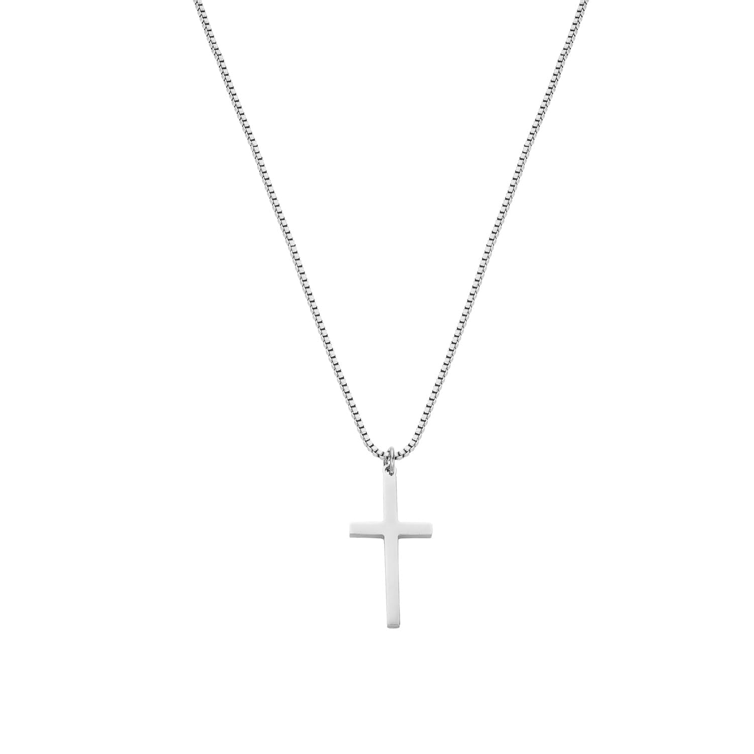 Women's Cross Necklace – Stainless Steel Adjustable Chain