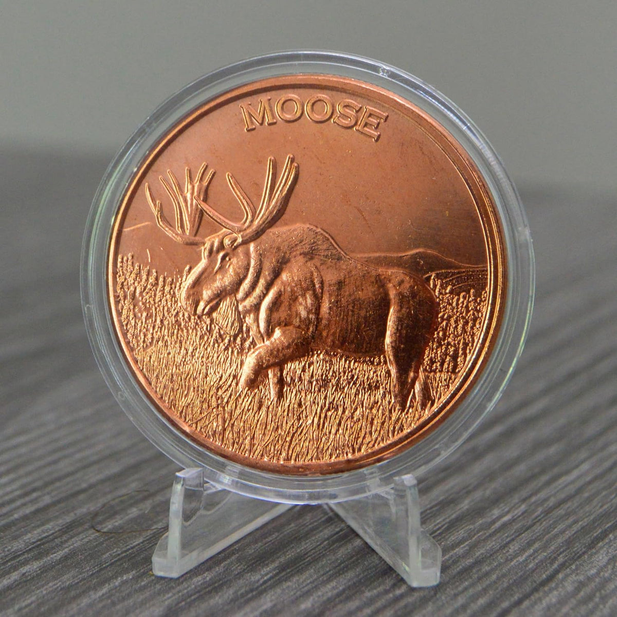 1 oz Moose Copper Round & Capsule