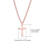 Copper Cross Necklace for Men – 99.9% Pure Copper Chain and Pendant