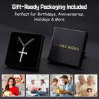 Gold Cross Necklace for Men – 18K Gold Plated Stainless Steel