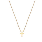 Women's Classic 18K Gold Plated Cross Necklace – Adjustable Chain