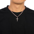 Copper Cross Necklace for Men – 99.9% Pure Copper Chain and Pendant