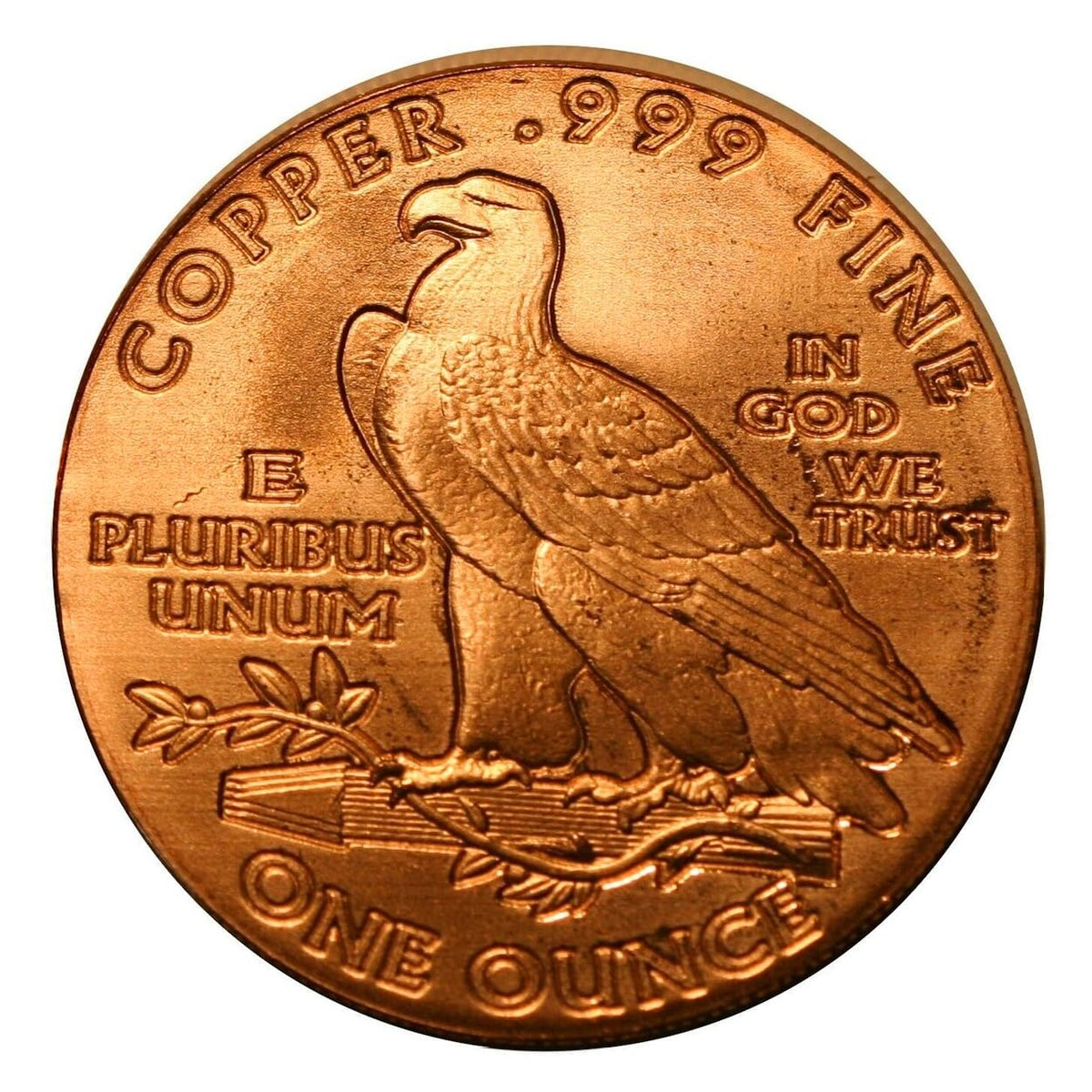 1 oz Incuse Indian Copper Round & Capsule