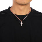 Copper Cross Necklace for Men – 99.9% Pure Copper Chain and Pendant