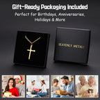 Gold Cross Necklace for Men – 18K Gold Plated Stainless Steel