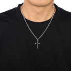 Gold Cross Necklace for Men – 18K Gold Plated Stainless Steel