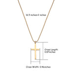 Women's 18K Gold Plated Cross Necklace – Adjustable Box Chain