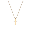 Women's 18K Gold Plated Cross Necklace – Adjustable Box Chain