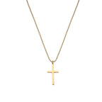 Women's 18K Gold Plated Cross Necklace – Adjustable Box Chain