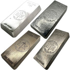 1 Pound Hand Poured Elemental Bullion Bars – Pure Lead, Bismuth, Zinc, and Tin – Made in USA (4 Pack)
